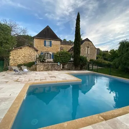 Coeur De Dordogne Grande Piscine Au Sel Vue Vallee Prázdninový dům La Bachellerie
